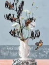 A Limited Edition fine art print of Flax flowers and Fantails by New Zealand artist Jane Galloway, available at The Little Gallery Tairua